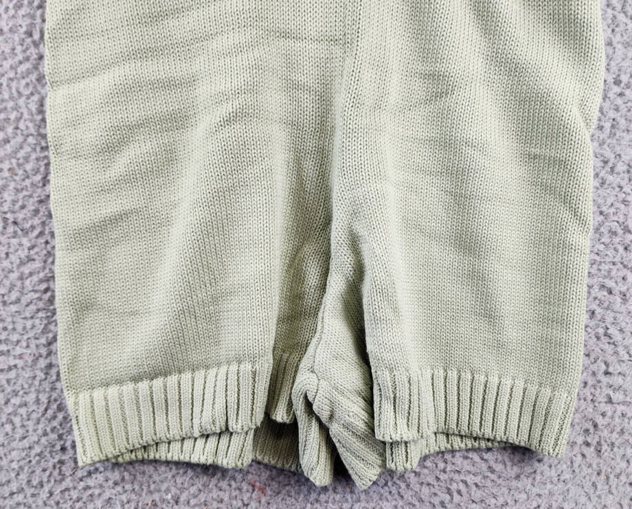 Charlie Holiday Blanche Knit Shorts Women's 4 Sage Ribbed Hem Elastic Waist