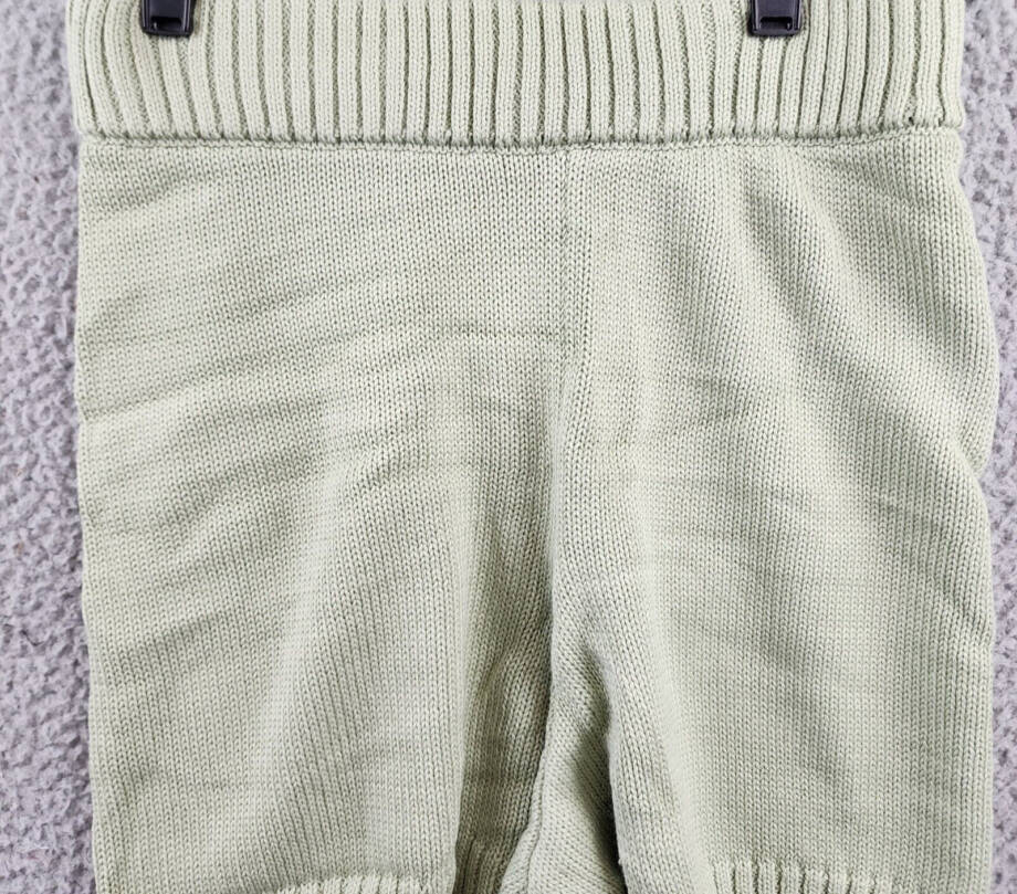 Charlie Holiday Blanche Knit Shorts Women's 4 Sage Ribbed Hem Elastic Waist