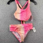 Splendid Dip Dye Scoop Neck Two Piece Swimsuit Girls' 14 Aloha Pullover/Pull On