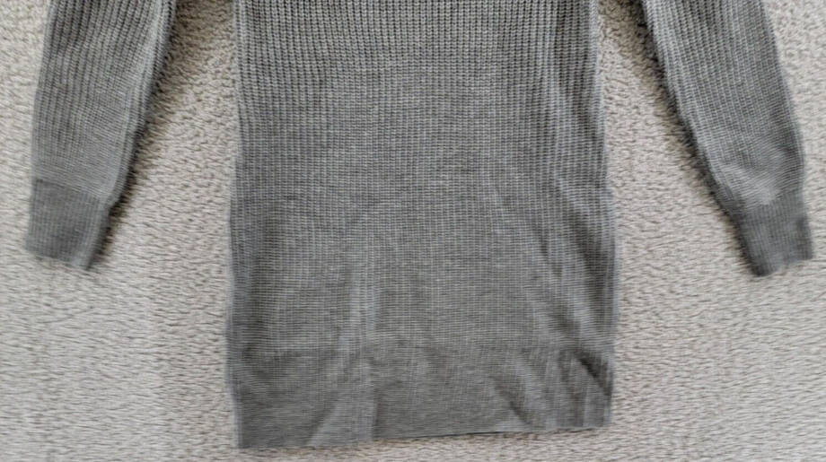 WAYF Lombard Knit Sweater Dress Women's S Heather Grey Pullover Mock Neck Lined