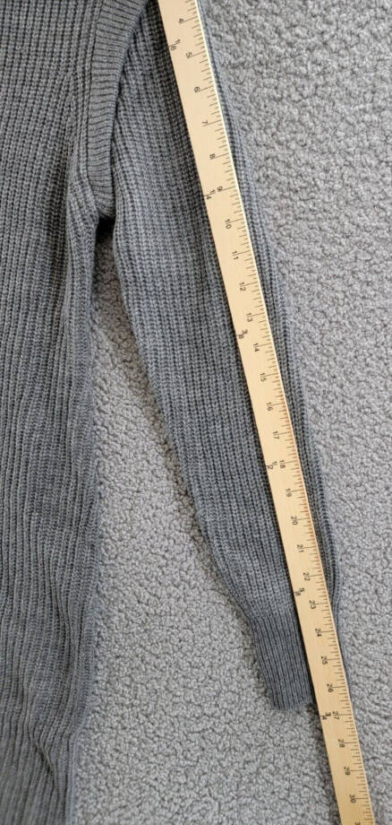 WAYF Lombard Knit Sweater Dress Women's S Heather Grey Pullover Mock Neck Lined
