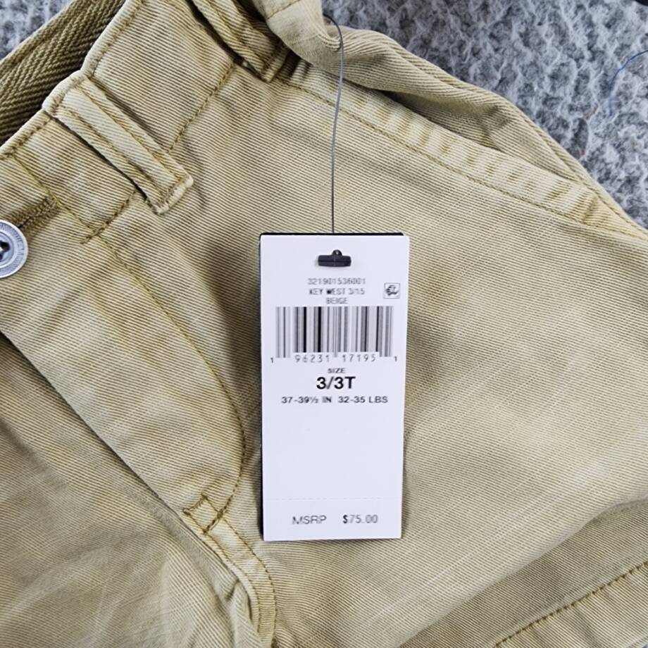 Polo Ralph Lauren Casual Shorts Girls 3 Beige Zip Fly Button Closure Belt Loop