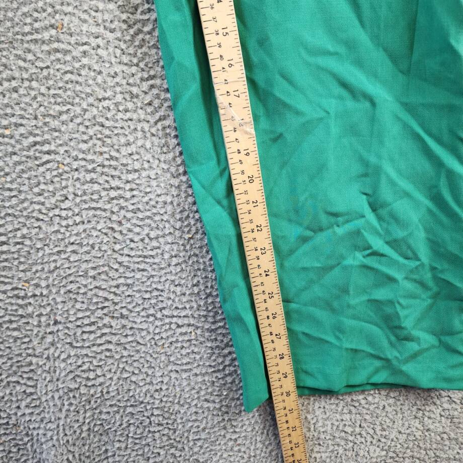 Lucy Paris Tammy Wide Leg Pants Women's S Green Solid Pleated Slash Pockets~