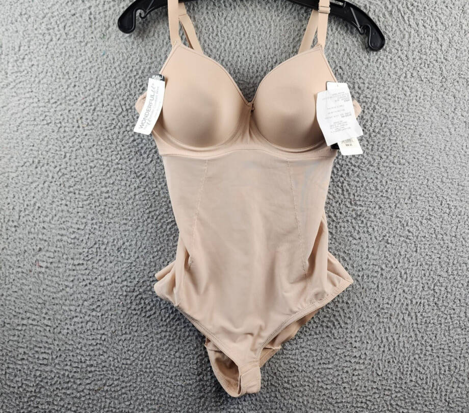 TC Fine Intimates Wonderful U Low Back Bodysuit Women's Nude Snap Gusset