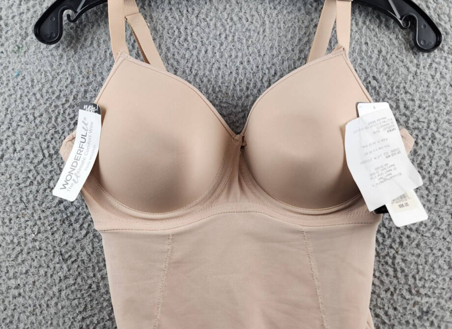 TC Fine Intimates Wonderful U Low Back Bodysuit Women's Nude Snap Gusset