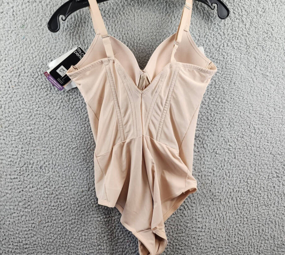 TC Fine Intimates Wonderful U Low Back Bodysuit Women's Nude Snap Gusset