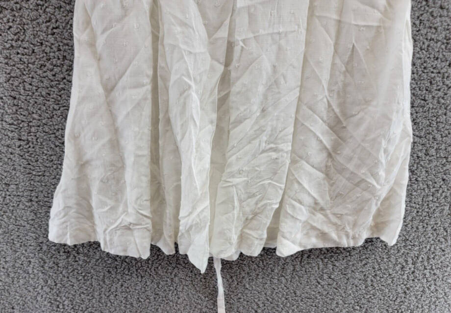 Aqua Corset Lace Up Back Mini Dress Women's XL White Sweetheart Neck Side Zip