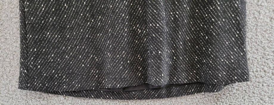 DKNY Knit Tweed A-Line Skirt Women's 16 Black/White Herringbone Back Zip Closure