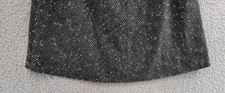 DKNY Knit Tweed A-Line Skirt Women's 16 Black/White Herringbone Back Zip Closure