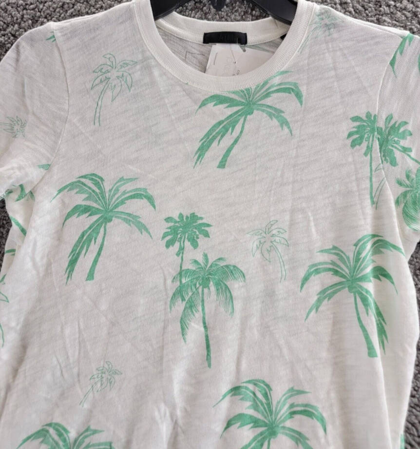 ATM Anthony Thomas Melillo Schoolboy Crewneck Tee Women's White/Green Pullover