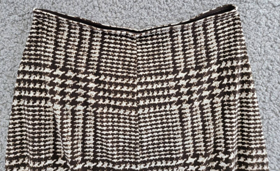 Norma Kamali Side Slit Mini Skirt Women's XS/29 Chocolate Glenn Pull On