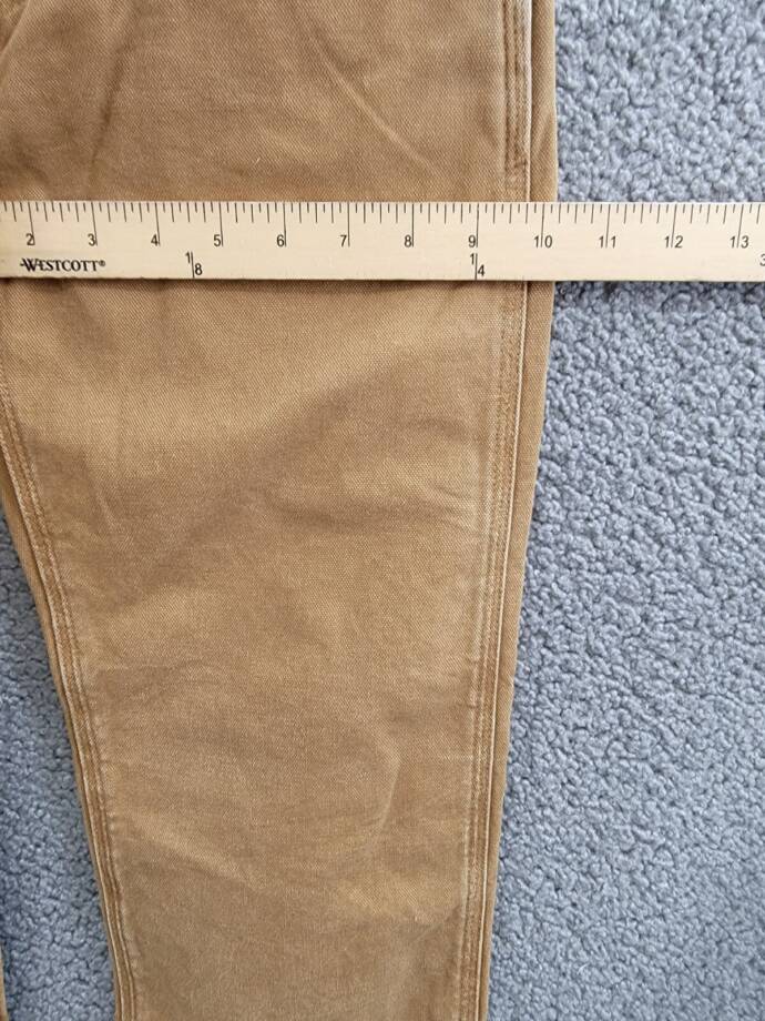 Ralph Lauren Canvas Carpenter Pants Big Boys' 12 Beige Solid Zip Snap Closure