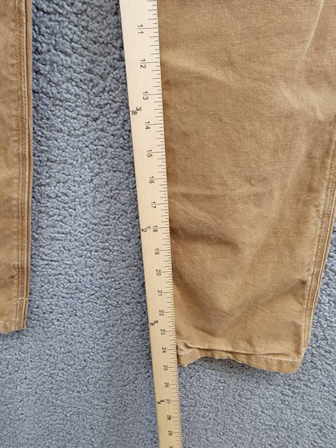 Ralph Lauren Canvas Carpenter Pants Big Boys' 12 Beige Solid Zip Snap Closure