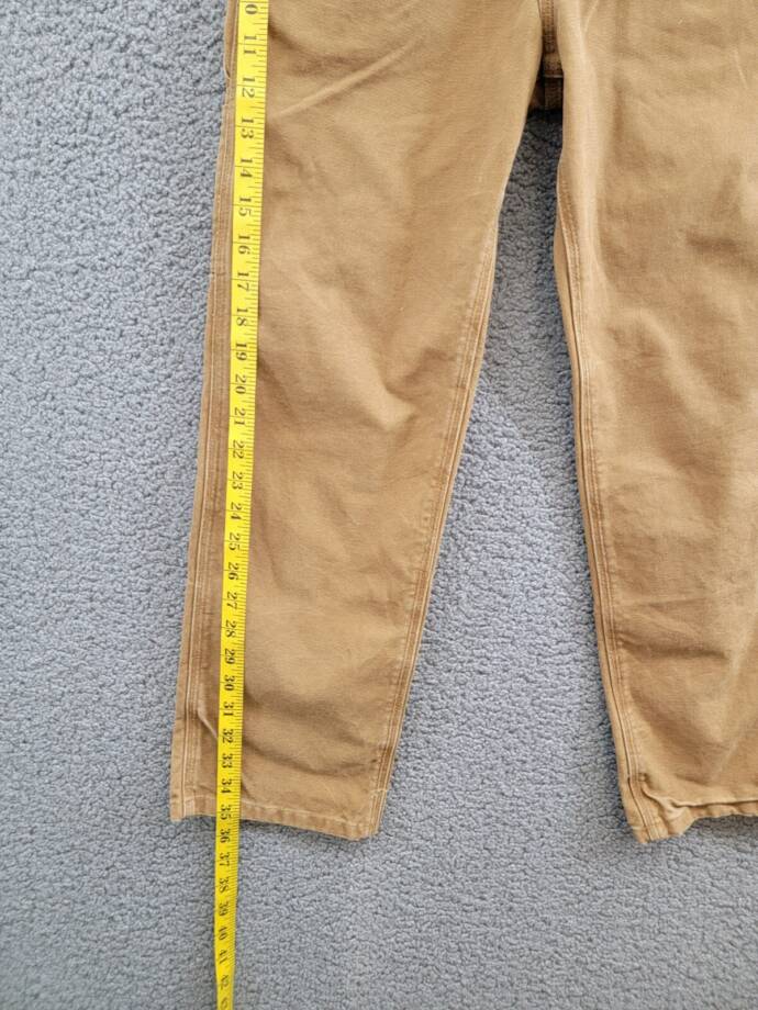 Ralph Lauren Canvas Carpenter Pants Big Boys' 12 Beige Solid Zip Snap Closure