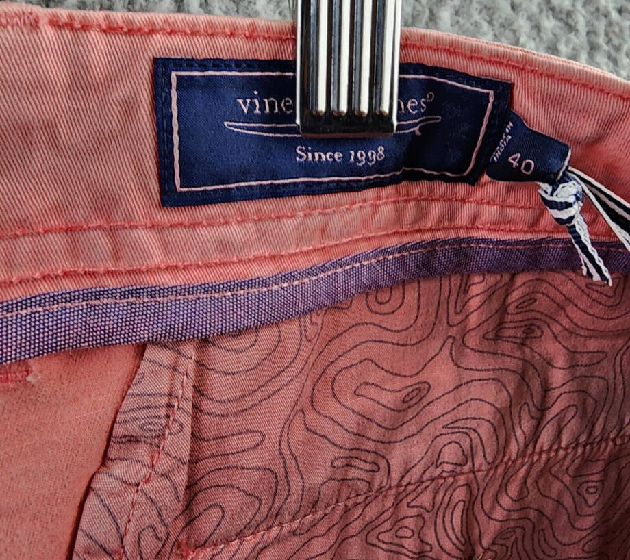 Vineyard Vines Island Shorts Men's 40 Cayman Slash Pockets High Rise Belt Loops~