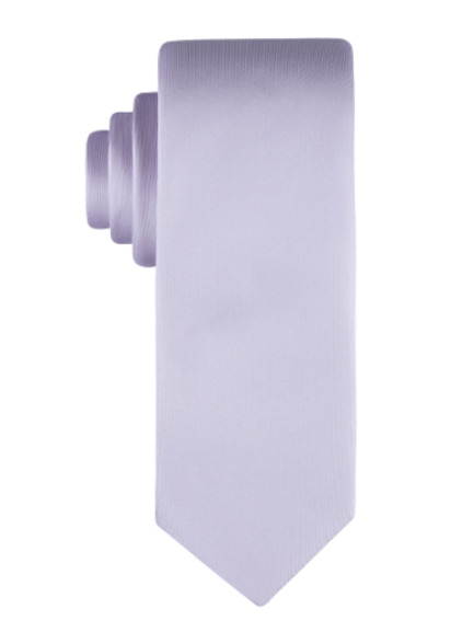 Calvin Klein Unison Solid Tie Men's One Size Lilac Classic Design Pointed Style