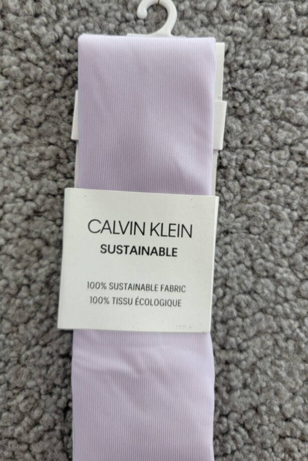 Calvin Klein Unison Solid Tie Men's One Size Lilac Classic Design Pointed Style