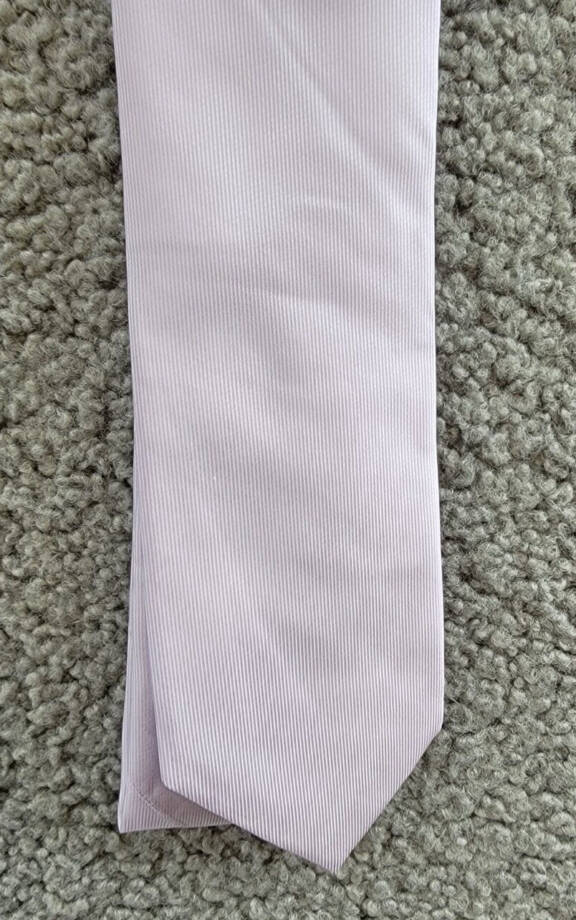 Calvin Klein Unison Solid Tie Men's One Size Lilac Classic Design Pointed Style