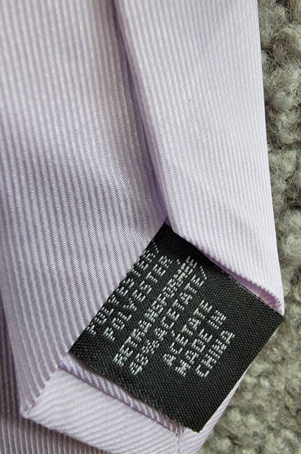 Calvin Klein Unison Solid Tie Men's One Size Lilac Classic Design Pointed Style