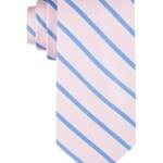 Tommy Hilfiger Silk Blend Oxford Stripe Tie Men's Pink Adjustable~