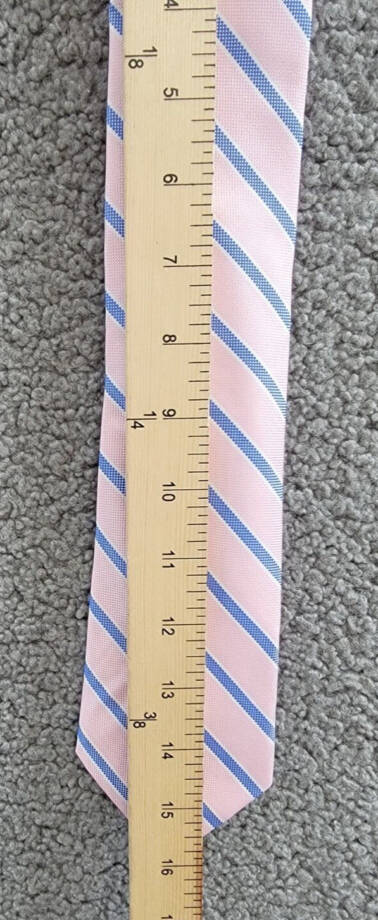 Tommy Hilfiger Silk Blend Oxford Stripe Tie Men's Pink Adjustable~