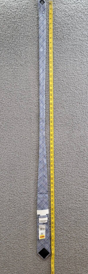 Calvin Klein Silk Blend Layered Plaid Tie Men's Blue Adjustable