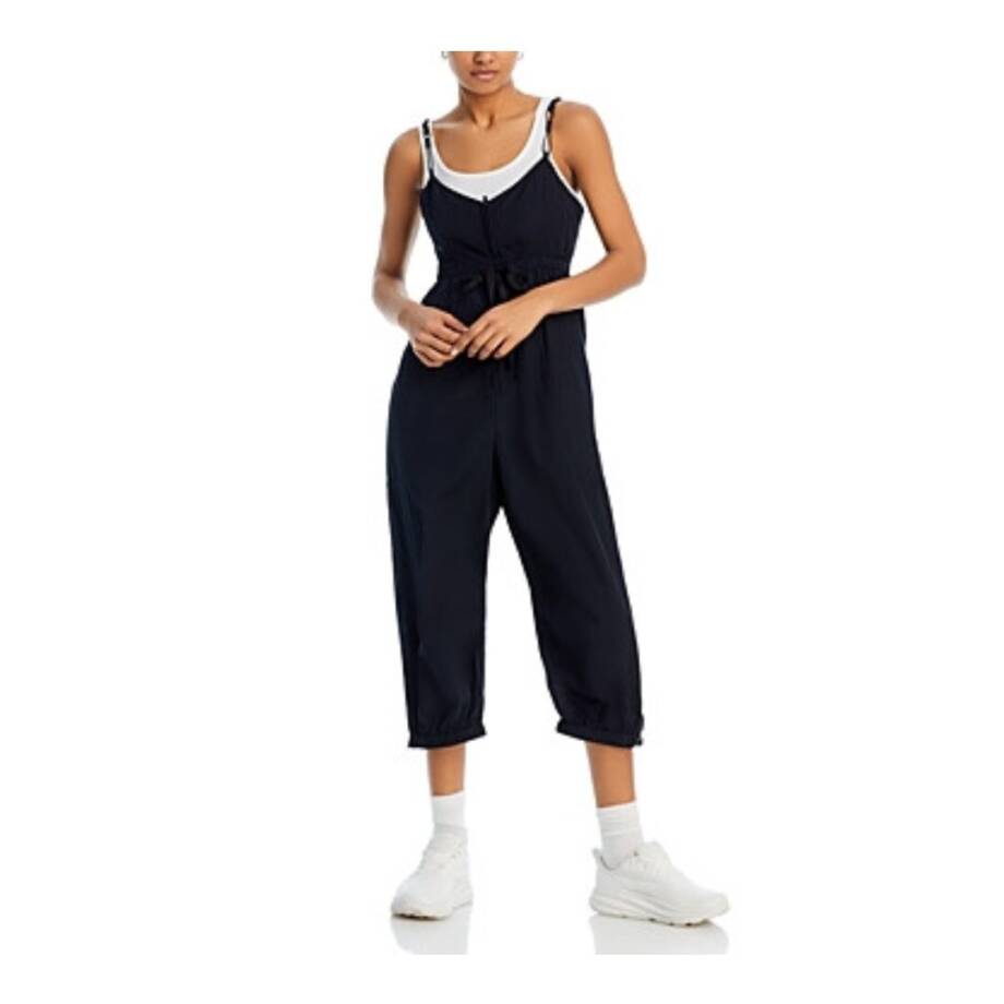 Free People Movement Down To Earth One-Piece Jumpsuit Women's S Black Sleeveless