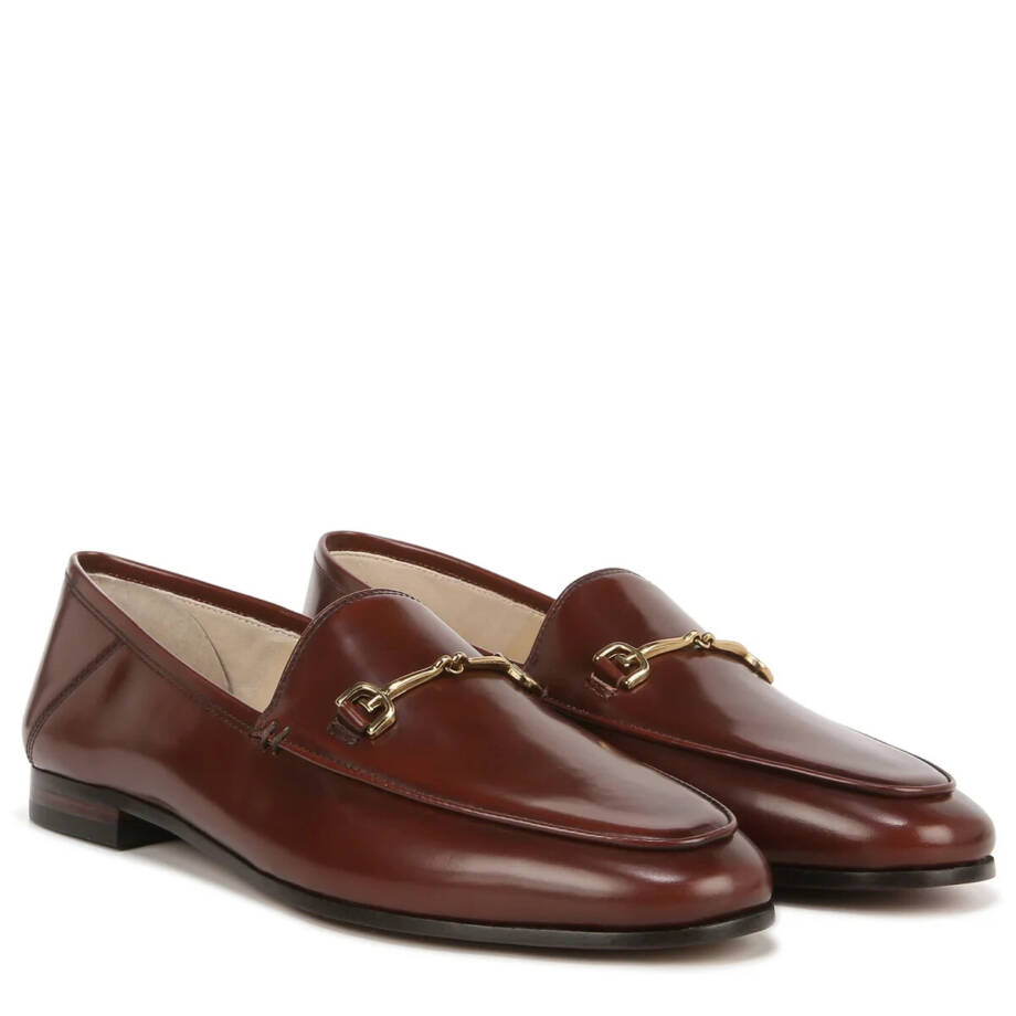 Sam Edelman Loraine Tailored Loafers Women's 5M Spiced Brandy Bit Buckle Slip On