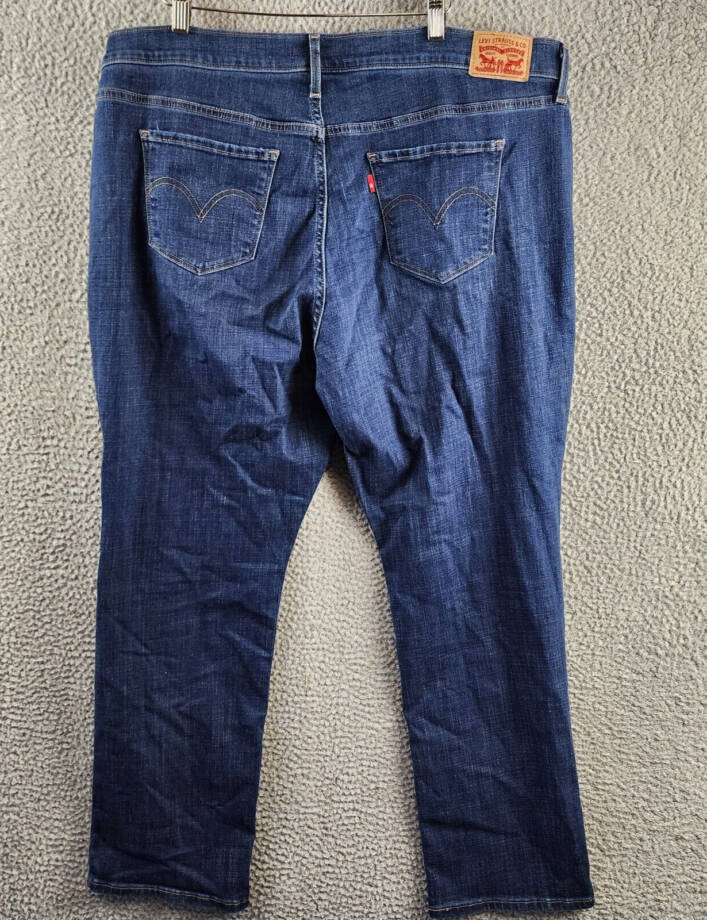 Levi's Plus Classic Straight Leg Jean Women's 20W Blue 5-Pocket Zip & Button