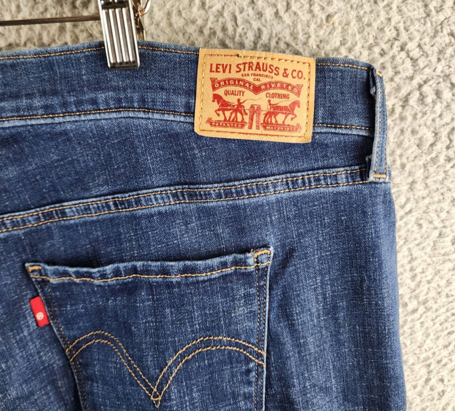 Levi's Plus Classic Straight Leg Jean Women's 20W Blue 5-Pocket Zip & Button