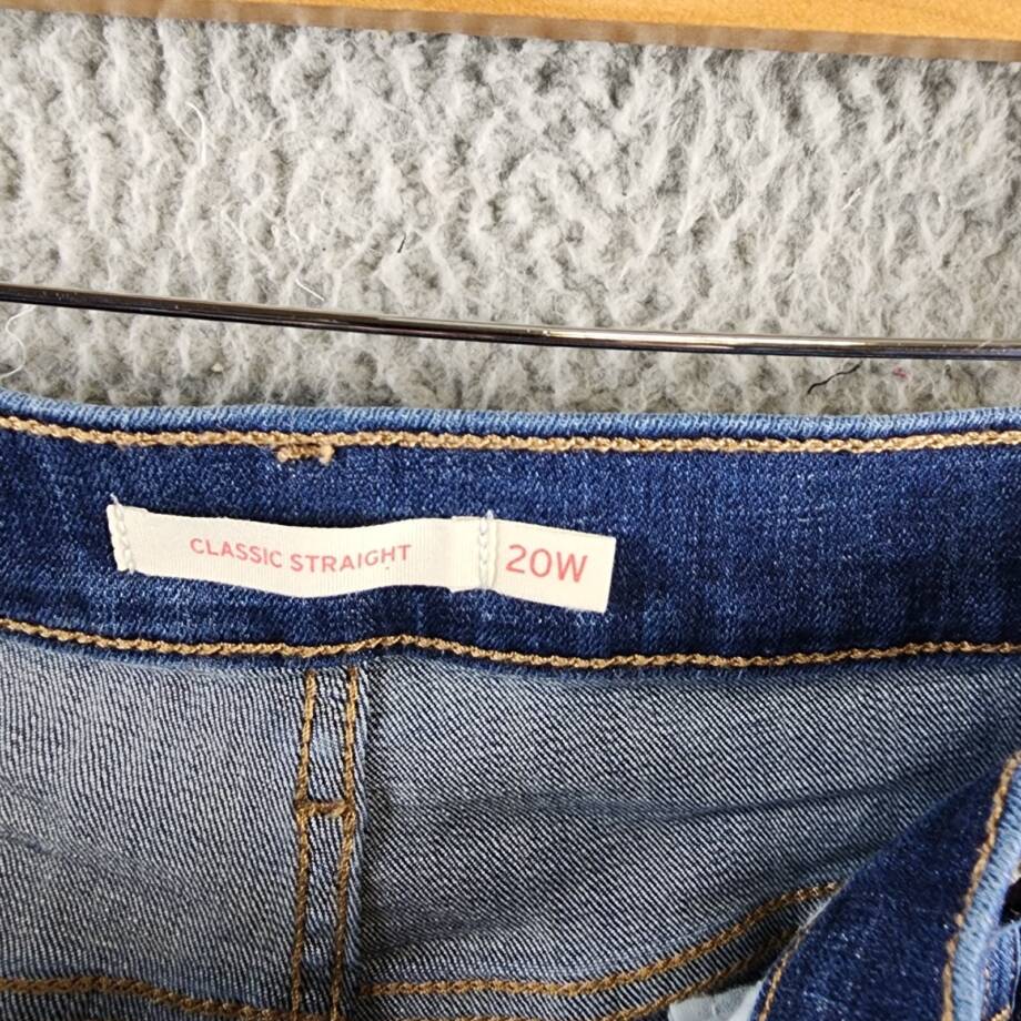 Levi's Plus Classic Straight Leg Jean Women's 20W Blue 5-Pocket Zip & Button