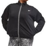Reebok Plus Size Tricot Zip-Front Long-Sleeve Jacket Women's 2X 18-20W Black