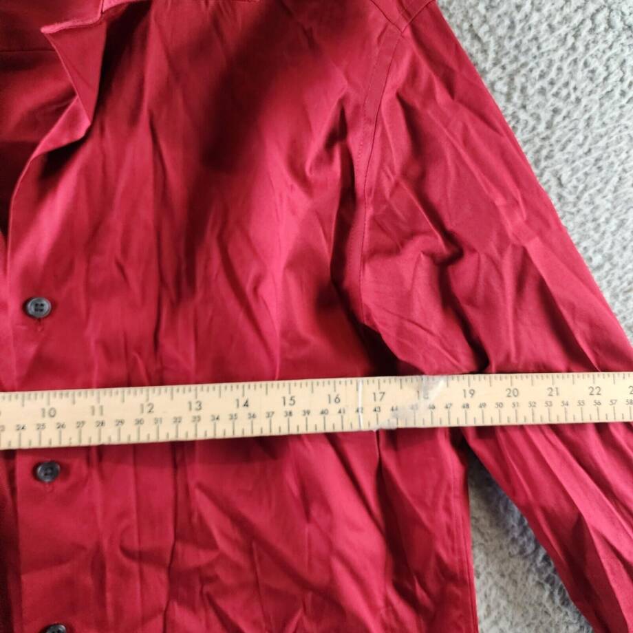 Alfani Slim Fit Stain Resistant Dress Shirt Men's M 34-35/15-15.5 Crimson Red