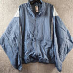 Reebok Plus Size Zip-Front Long-Sleeve Colorblocked Jacket Women's 4X Slate Blue