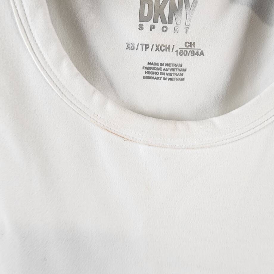 DKNY Sport Balance Round Neck Tennis Dress Women's XS White Sleeveless Pullover