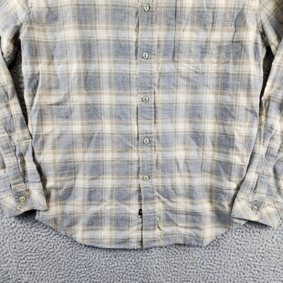 Rails Wyatt Plaid Button Up Shirt Men's S Charcoal Dessert Melange Long Sleeve