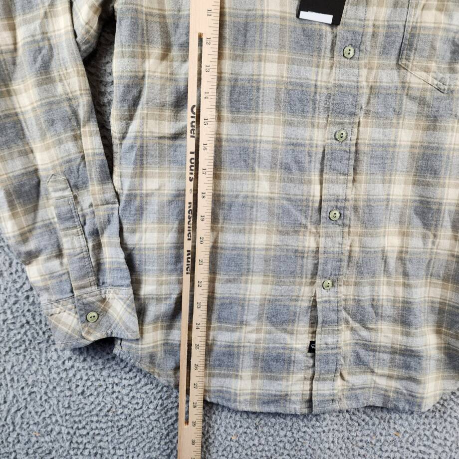 Rails Wyatt Plaid Button Up Shirt Men's S Charcoal Dessert Melange Long Sleeve