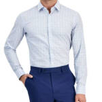 HUGO by Hugo Boss Kenno Slim-Fit Dress Shirt Men's 41 16 Light Pastel Blue L/S