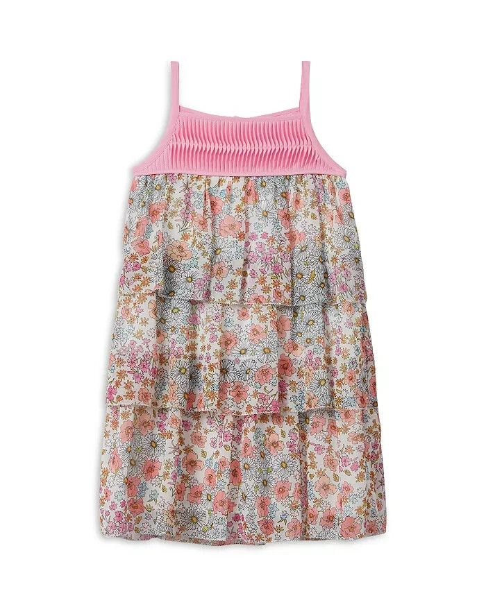 REISS Leela Jr Dress Little Girls' 5-6YPink Multi Floral Sleeveless Button Back