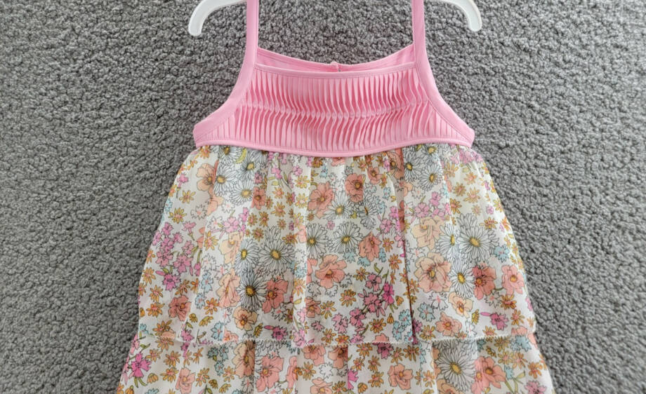 REISS Leela Jr Dress Little Girls' 5-6YPink Multi Floral Sleeveless Button Back