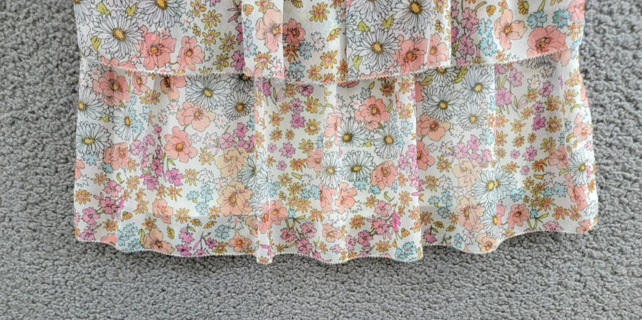 REISS Leela Jr Dress Little Girls' 5-6YPink Multi Floral Sleeveless Button Back