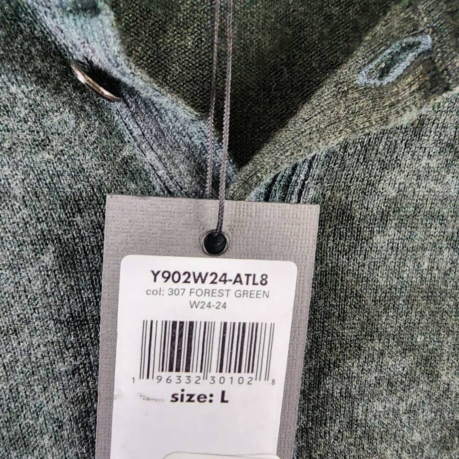 John Varvatos Christie Reversible Silk-Cashmere Henley Shirt Mens L Forest Green