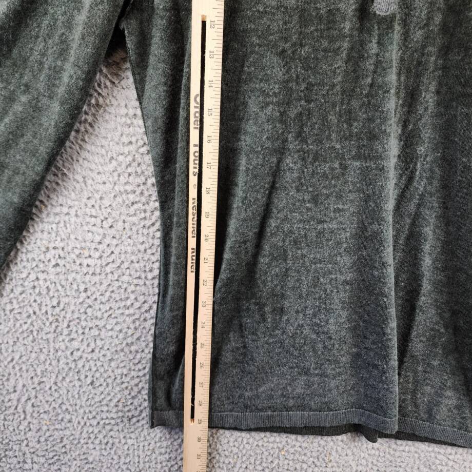 John Varvatos Christie Reversible Silk-Cashmere Henley Shirt Mens L Forest Green