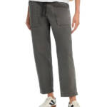 Velvet by Graham & Spencer Misty Drawstring Cotton Pants Women's M Tundra Grey