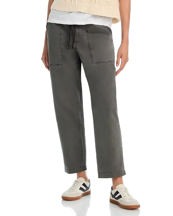 Velvet by Graham & Spencer Misty Drawstring Cotton Pants Women's M Tundra Grey