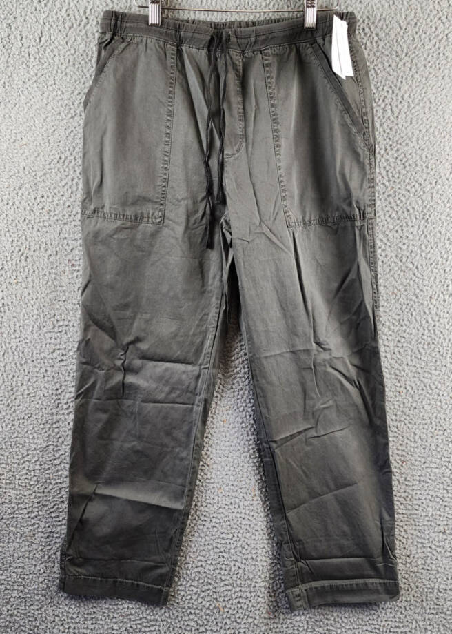 Velvet by Graham & Spencer Misty Drawstring Cotton Pants Women's M Tundra Grey