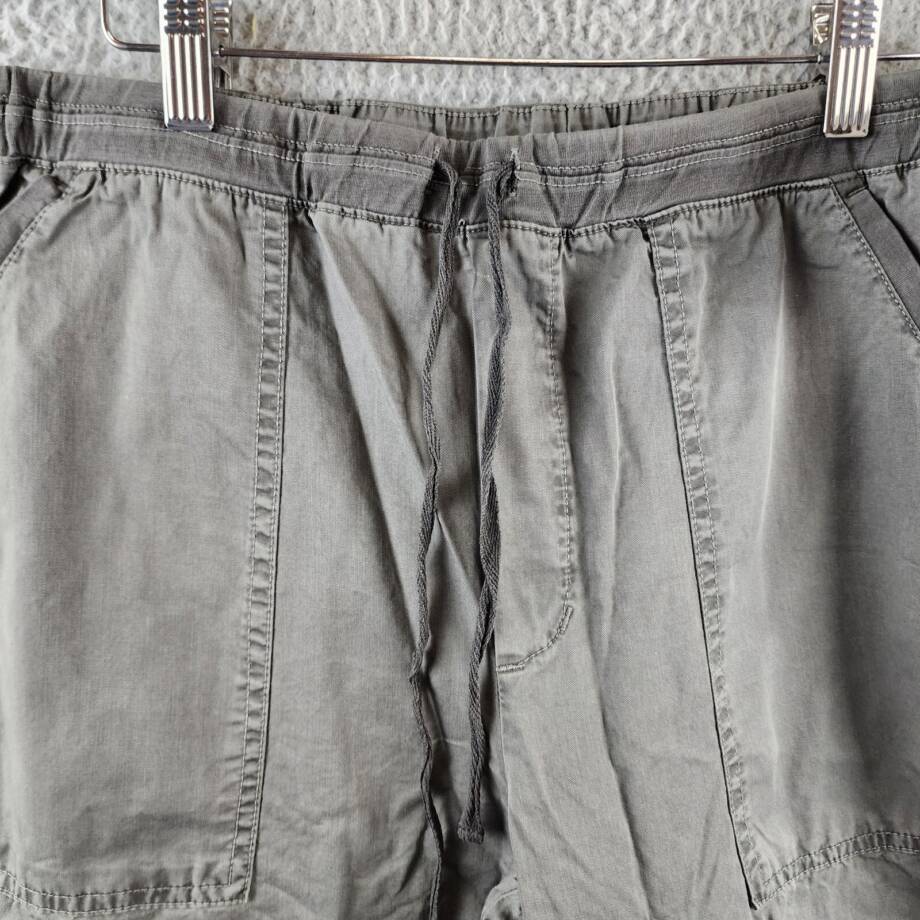 Velvet by Graham & Spencer Misty Drawstring Cotton Pants Women's M Tundra Grey