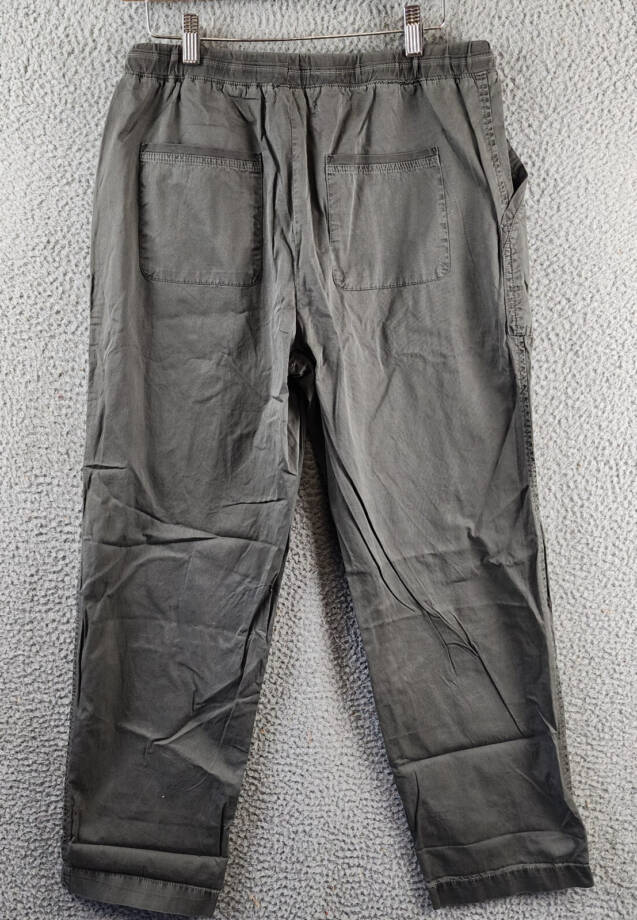 Velvet by Graham & Spencer Misty Drawstring Cotton Pants Women's M Tundra Grey