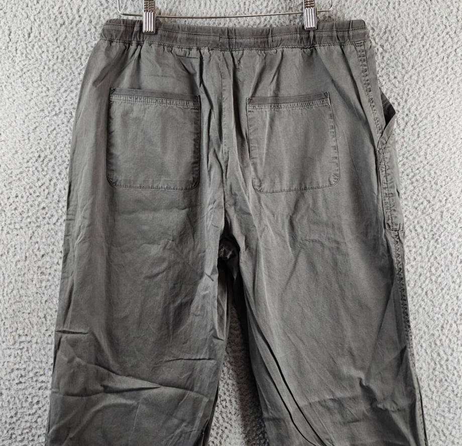 Velvet by Graham & Spencer Misty Drawstring Cotton Pants Women's M Tundra Grey