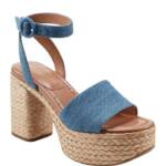 Marc Fisher Ltd Palyca Block Heel Open Toe Dress Sandals Women's 8M Dark Blue